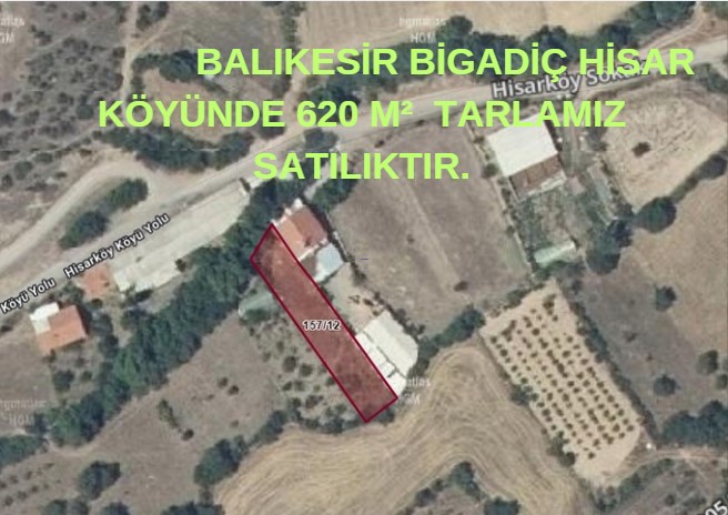 BALIKESİR BİGADİÇ HİSAR KÖYÜNDE 620 M²  TARLAMIZ SATILIKTIR. - BALIKESİR BİGADİÇ fotoğraf 3